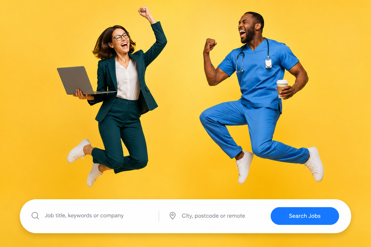 People celebrating their new jobs